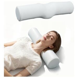 Ergonomic White Neck Pillow